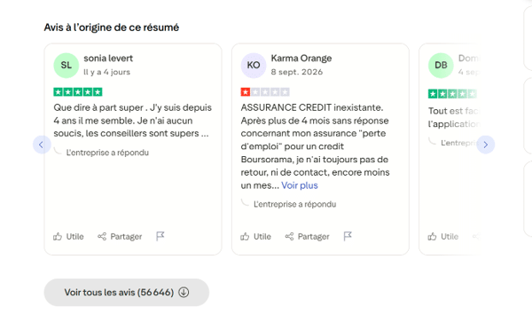 boursobank avis clients en ligne truspilot