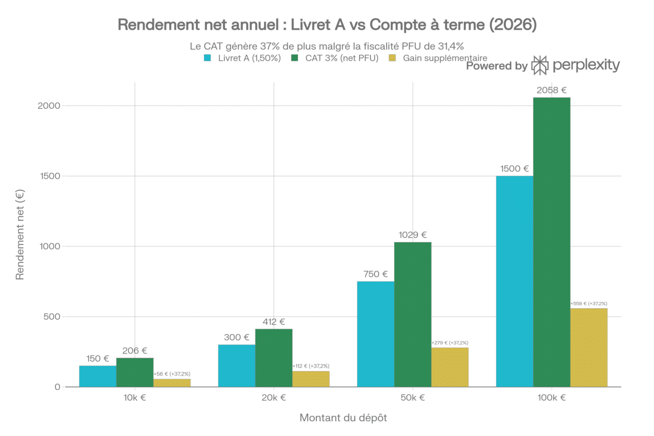 comparatif livret A vs compte à terme