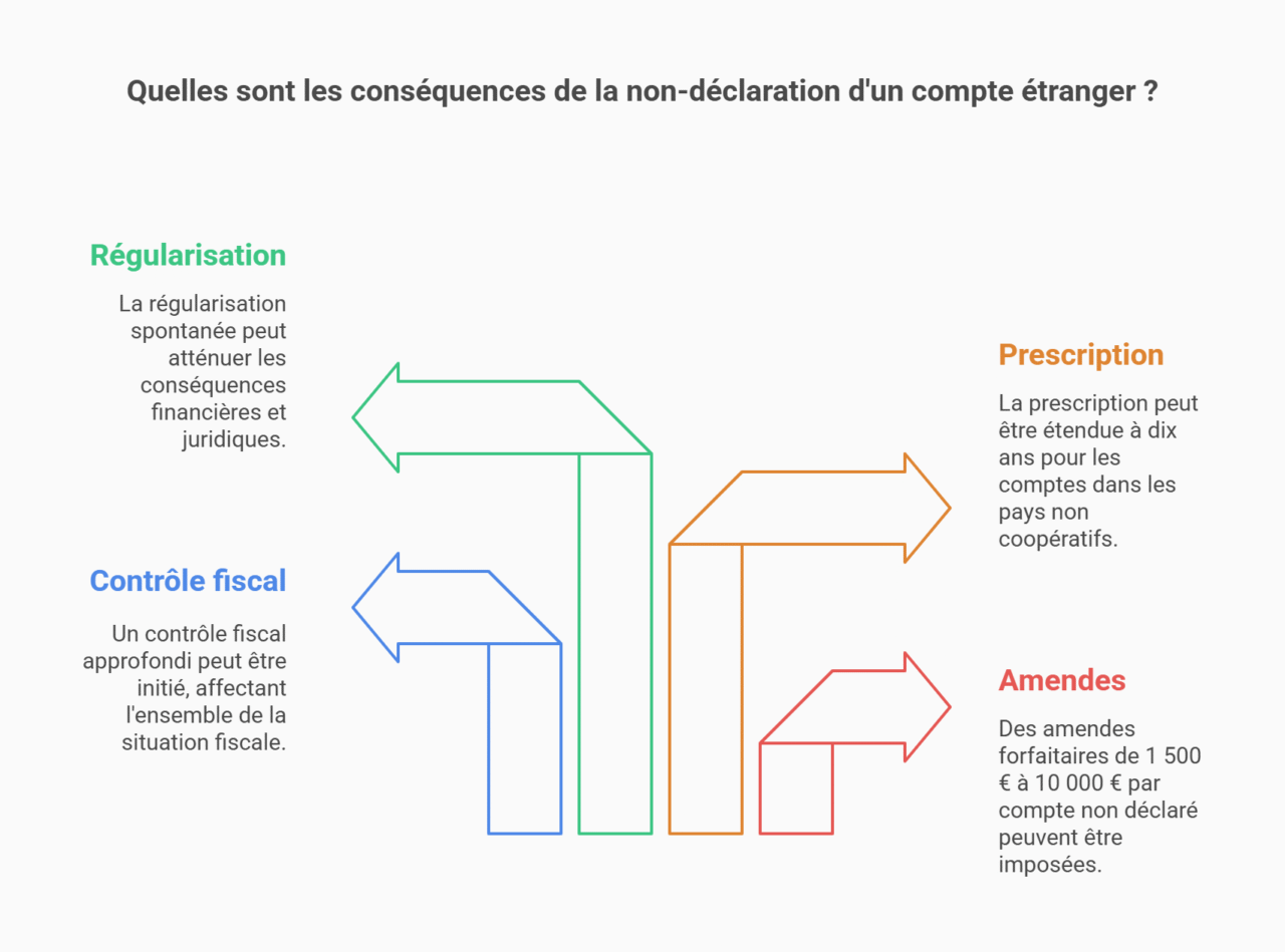 risque sanction compte étranger non déclaré
